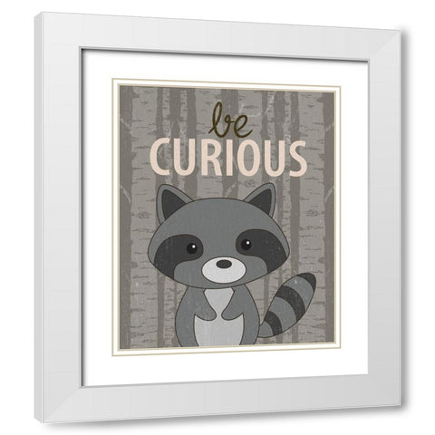 Be Curious White Modern Wood Framed Art Print with Double Matting by Allen, Kimberly