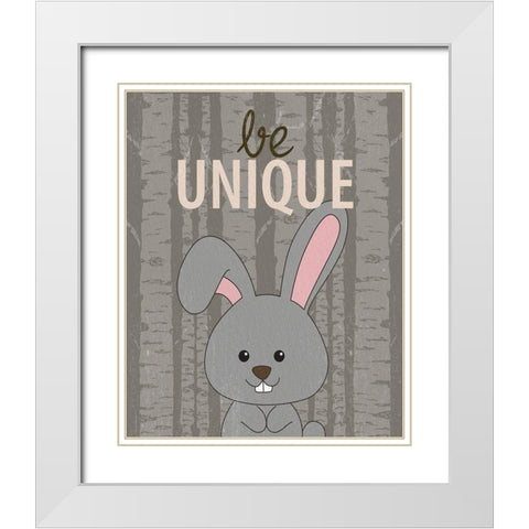 Be Unique White Modern Wood Framed Art Print with Double Matting by Allen, Kimberly