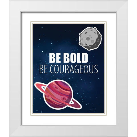 Be Bold Space White Modern Wood Framed Art Print with Double Matting by Allen, Kimberly