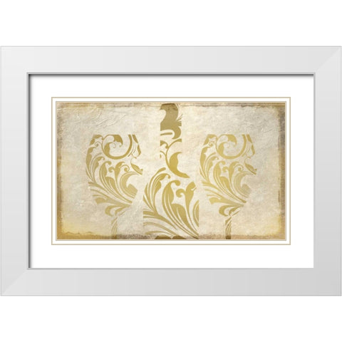 Golden Wine 2 White Modern Wood Framed Art Print with Double Matting by Allen, Kimberly