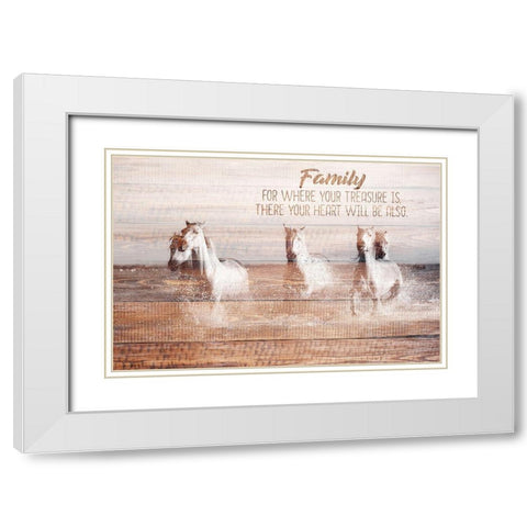 Your Heart White Modern Wood Framed Art Print with Double Matting by Allen, Kimberly
