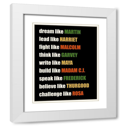 Like White Modern Wood Framed Art Print with Double Matting by Allen, Kimberly