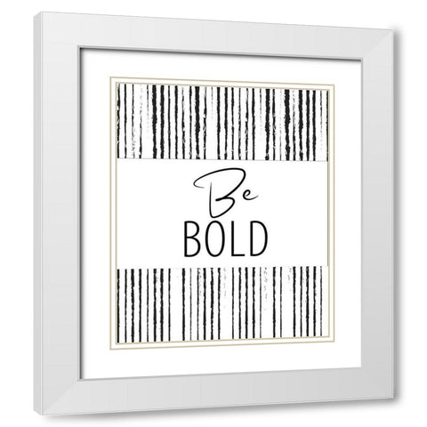 Be Bold Stripes White Modern Wood Framed Art Print with Double Matting by Allen, Kimberly