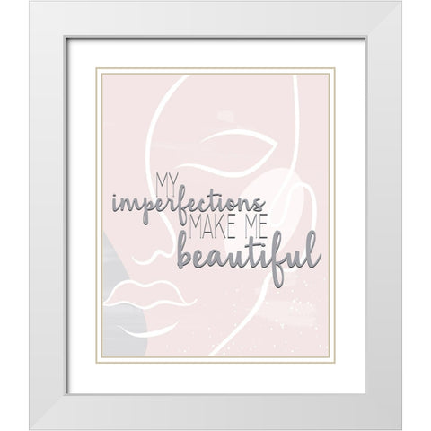 My Imperfections White Modern Wood Framed Art Print with Double Matting by Allen, Kimberly