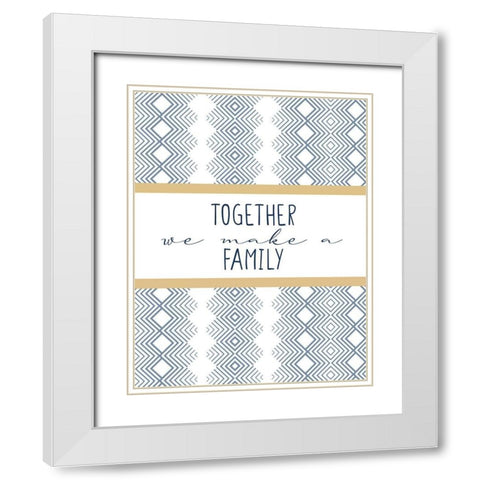 Together We Make White Modern Wood Framed Art Print with Double Matting by Allen, Kimberly