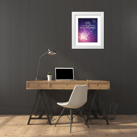 Stars White Modern Wood Framed Art Print with Double Matting by Allen, Kimberly