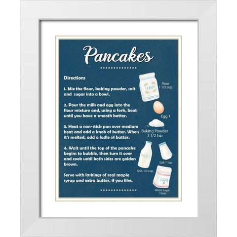 Pancakes White Modern Wood Framed Art Print with Double Matting by Allen, Kimberly