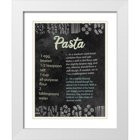 Pasta White Modern Wood Framed Art Print with Double Matting by Allen, Kimberly