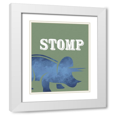 Stomp 1 White Modern Wood Framed Art Print with Double Matting by Allen, Kimberly