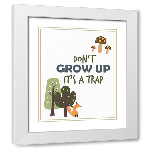 Woodland Playroom 3 White Modern Wood Framed Art Print with Double Matting by Allen, Kimberly