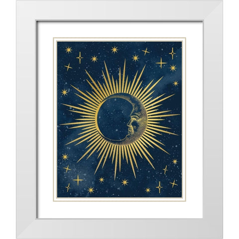 Moon No Words White Modern Wood Framed Art Print with Double Matting by Allen, Kimberly