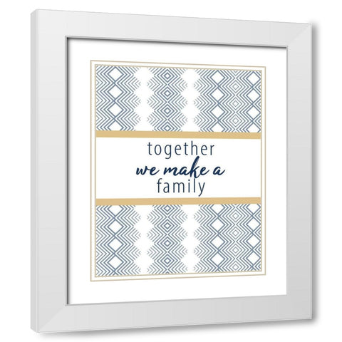 Together We Make V2 White Modern Wood Framed Art Print with Double Matting by Allen, Kimberly