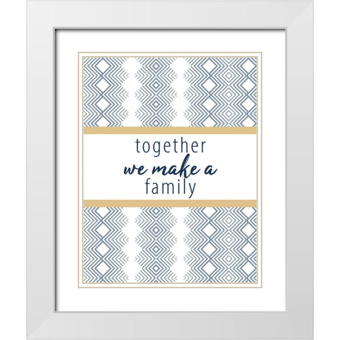 Together We Make V2 White Modern Wood Framed Art Print with Double Matting by Allen, Kimberly