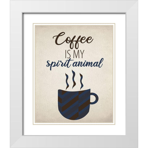 Spirit Animal White Modern Wood Framed Art Print with Double Matting by Allen, Kimberly