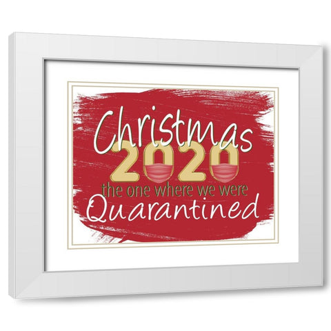 Christmas 2020 White Modern Wood Framed Art Print with Double Matting by Allen, Kimberly