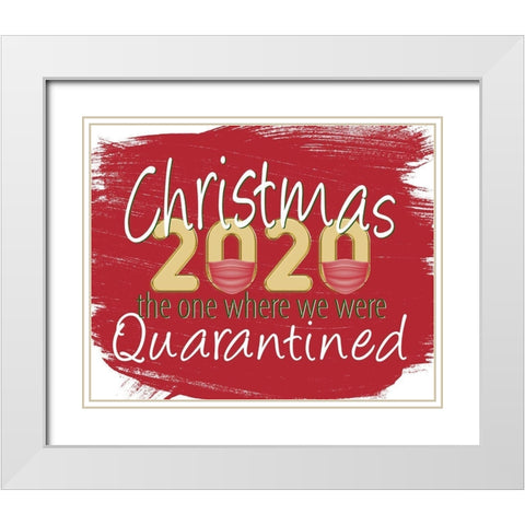Christmas 2020 White Modern Wood Framed Art Print with Double Matting by Allen, Kimberly