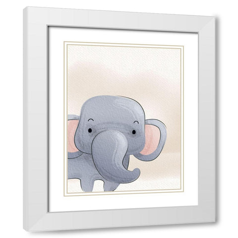 Peek A Boo 1 White Modern Wood Framed Art Print with Double Matting by Allen, Kimberly