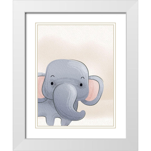 Peek A Boo 1 White Modern Wood Framed Art Print with Double Matting by Allen, Kimberly