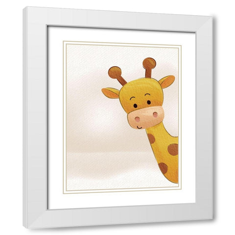 Peek A Boo 2 White Modern Wood Framed Art Print with Double Matting by Allen, Kimberly
