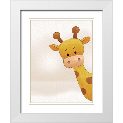 Peek A Boo 2 White Modern Wood Framed Art Print with Double Matting by Allen, Kimberly
