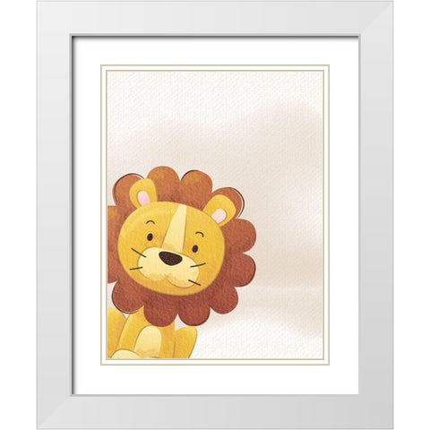 Peek A Boo 4 White Modern Wood Framed Art Print with Double Matting by Allen, Kimberly