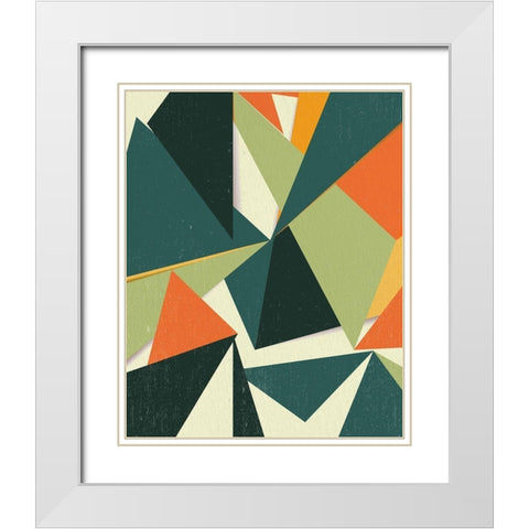 Angles 1 White Modern Wood Framed Art Print with Double Matting by Allen, Kimberly