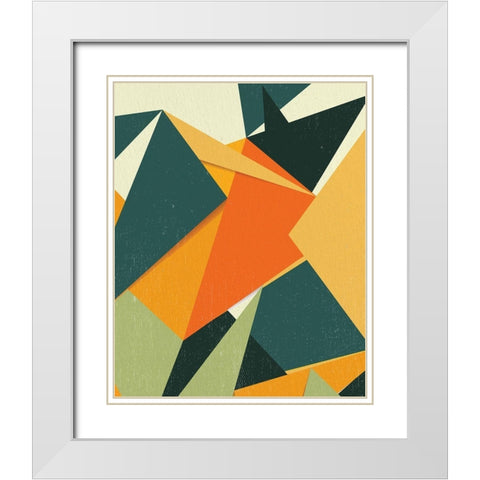 Angles 2 White Modern Wood Framed Art Print with Double Matting by Allen, Kimberly