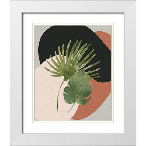 Stones V4 White Modern Wood Framed Art Print with Double Matting by Allen, Kimberly