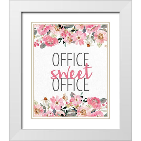 Office Sweet Office White Modern Wood Framed Art Print with Double Matting by Allen, Kimberly