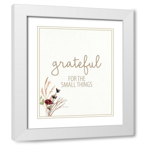 Grateful For Everything 1 White Modern Wood Framed Art Print with Double Matting by Allen, Kimberly
