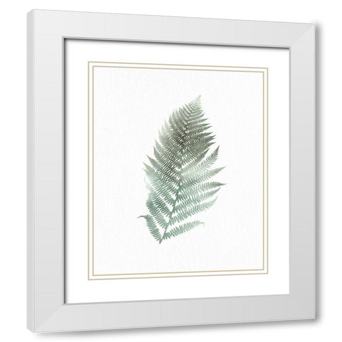 Watercolor Greens 2 White Modern Wood Framed Art Print with Double Matting by Allen, Kimberly