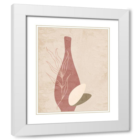 Vase 1 White Modern Wood Framed Art Print with Double Matting by Allen, Kimberly