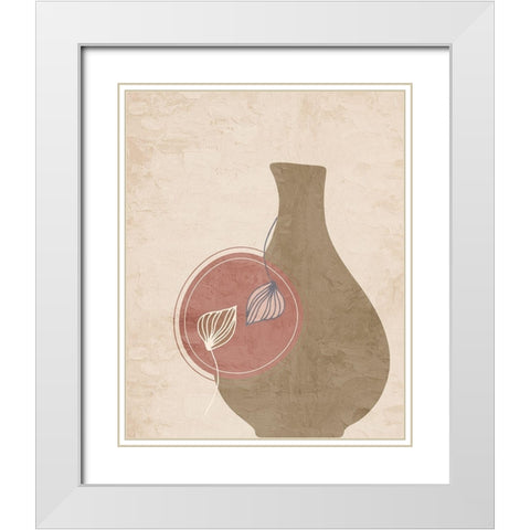 Vase 2 White Modern Wood Framed Art Print with Double Matting by Allen, Kimberly