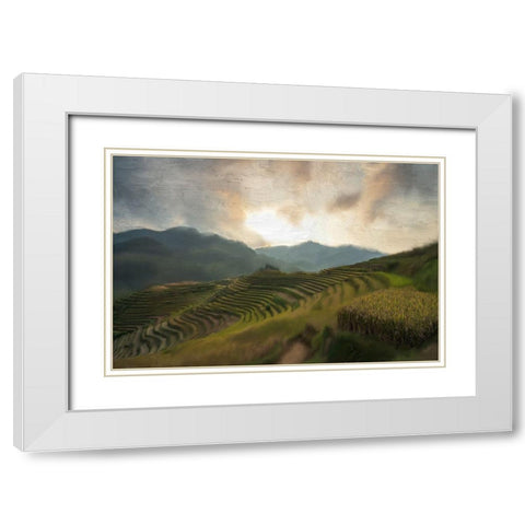 Rich Fields White Modern Wood Framed Art Print with Double Matting by Allen, Kimberly