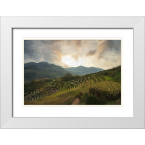 Rich Fields White Modern Wood Framed Art Print with Double Matting by Allen, Kimberly