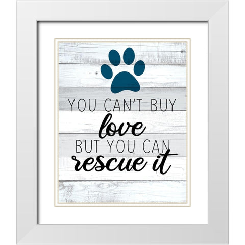Buy Love White Modern Wood Framed Art Print with Double Matting by Allen, Kimberly