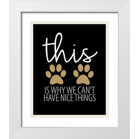 Nice Things White Modern Wood Framed Art Print with Double Matting by Allen, Kimberly