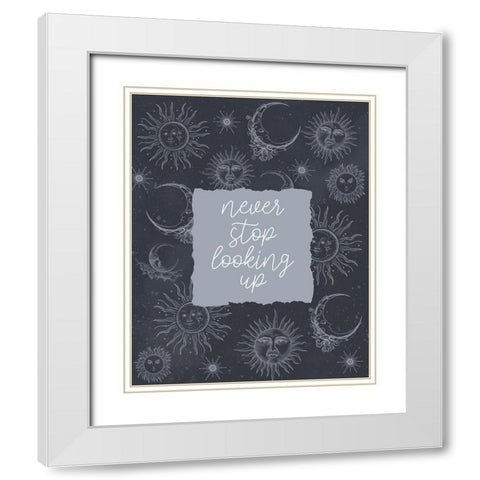 Never Stop Looking White Modern Wood Framed Art Print with Double Matting by Allen, Kimberly