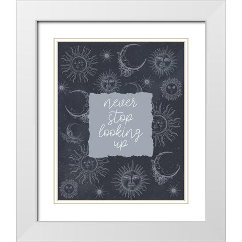 Never Stop Looking White Modern Wood Framed Art Print with Double Matting by Allen, Kimberly