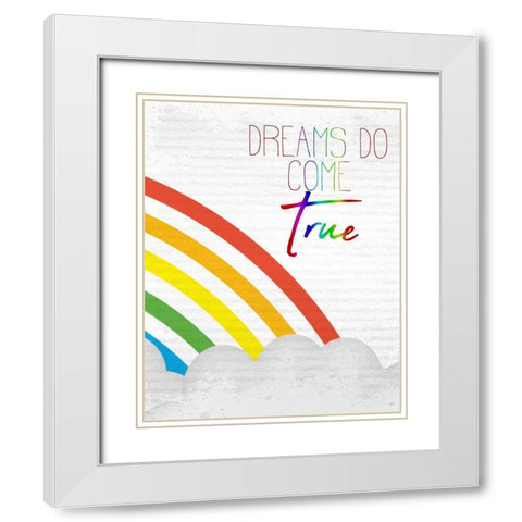 Dreams Come True 3 White Modern Wood Framed Art Print with Double Matting by Allen, Kimberly