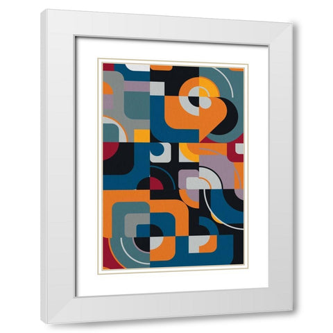 Round 1 White Modern Wood Framed Art Print with Double Matting by Allen, Kimberly