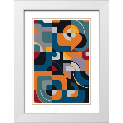 Round 1 White Modern Wood Framed Art Print with Double Matting by Allen, Kimberly