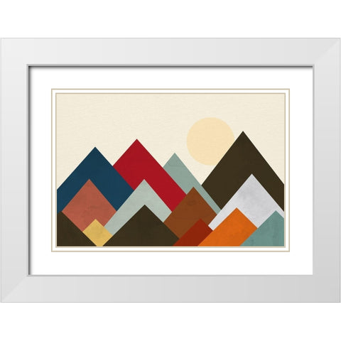 Mountain Range 1 White Modern Wood Framed Art Print with Double Matting by Allen, Kimberly