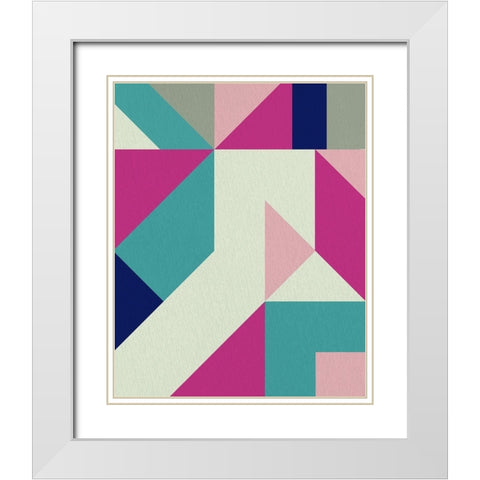 Shaped 1 White Modern Wood Framed Art Print with Double Matting by Allen, Kimberly