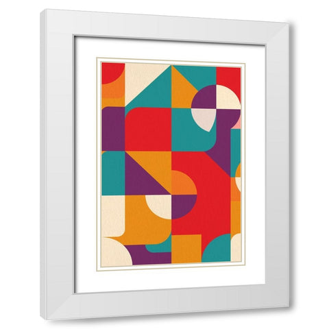 Vision 2 White Modern Wood Framed Art Print with Double Matting by Allen, Kimberly