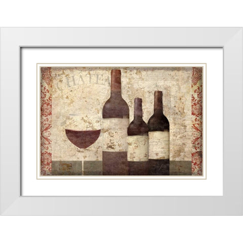 Vintage Wine White Modern Wood Framed Art Print with Double Matting by Allen, Kimberly