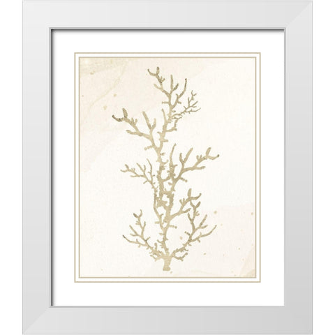 Coral Hue 1 White Modern Wood Framed Art Print with Double Matting by Allen, Kimberly