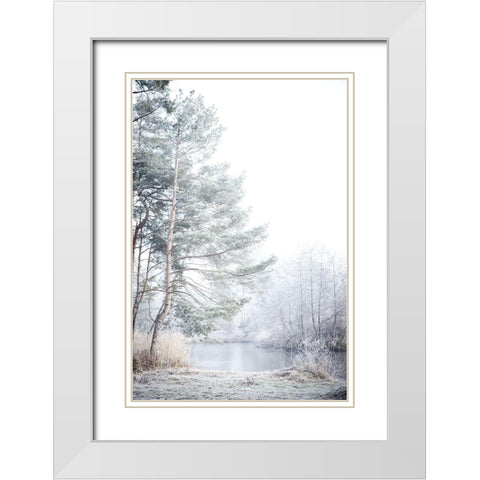 Silence White Modern Wood Framed Art Print with Double Matting by Allen, Kimberly