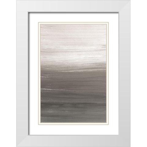 Strokes White Modern Wood Framed Art Print with Double Matting by Allen, Kimberly