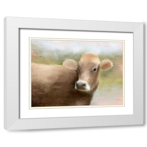 Bessie White Modern Wood Framed Art Print with Double Matting by Allen, Kimberly